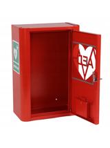 Szafka metalowa na Defibrylator AED zamykana na klucz  z naklejką  ML.RED ( CZERWONA RAL 3020 )
