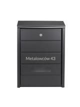 Skrzynka na listy z numerem i ulicą BSL-5/2-GR-W-BASIC | GRAFITOWA | GRAWER (1 lamela)