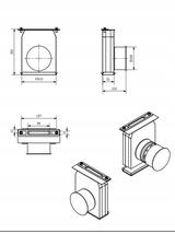 Puszka dolotu powietrza INVICTA  DP1-150x50/100-OC5-ML-CZ