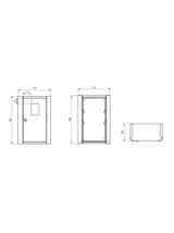 Apteczka metalowa 440x300x160-ML.B /  z zamkiem i naklejką