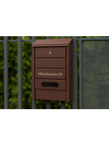 Skrzynka na listy BSL-5/2-BR-W-BASIC  / WĄSKI MODUŁ "BRĄZOWA"- wizjer i kluczyk z przodu