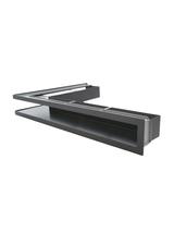 Kratka V-OPEN-KRVO-L/R-700x500/70-L-ML.CZ czarna (lewa), oklejona filcem z ramką OC