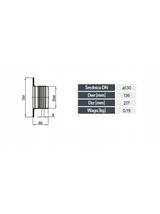 Rozeta ROZ130-ML.CZ (Czarna)  (RAL 9005)