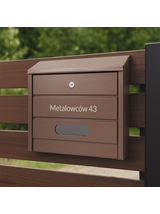 Skrzynka na listy BSL-5/1-BR-U-BASIC  / UNIWERSALNA "BRĄZOWA" - wizjer i kluczyk z przodu