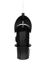 Rotowent DRAGON RO180CH-DR-PTU-ML.RAL9005 CZARNY (1.4404)