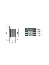 Rozeta ROZ200-ML.CZ (Czarna)  (RAL 9005)