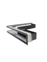 Kratka V-OPEN-KRVO-L/R-500x500/70-ML.CZ czarna, oklejona filcem z ramką OC