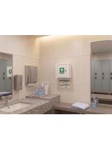 Apteczka metalowa Biała  270x270x140-ML.B  / mod. III   z naklejką