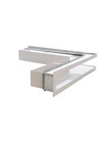 Kratka V-OPEN-KRVO-L/R-500x500/100-ML.B biała, oklejona filcem z ramką OC