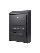 Skrzynka na listy z numerem i ulicą BSL-5/2-GR-W-BASIC | GRAFITOWA | GRAWER (1 lamela)