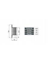 Rozeta ROZ150-ML.CZ (Czarna)  (RAL 9005)