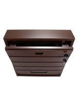 Skrzynka na listy BSL-3-BR-W - WĄSKI MODUŁ BRĄZOWA - wizjer i kluczyk z przodu