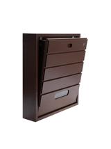 Skrzynka na listy BSL-3-BR-W - WĄSKI MODUŁ BRĄZOWA - wizjer i kluczyk z przodu