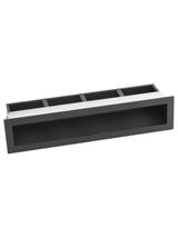 Kratka V-OPEN-KRVO-I/R-450x100-ML.CZ czarna, oklejona filcem z ramką OC