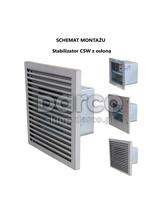 Osłona CSW1-Z-CH chromonikiel szlif. żaluzja  do stabilizatora wentylacji