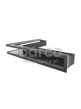Kratka V-OPEN-KRVO-L/R-700x500/70-L-ML.CZ czarna (lewa), oklejona filcem z ramką OC