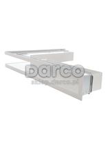 Kratka V-OPEN-KRVO-L/R-700x500/70-L-ML.B biała (lewa), oklejona filcem z ramką OC