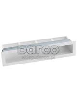 Kratka V-OPEN-KRVO-I/R-450x100-ML.B biała, oklejona filcem z ramką OC