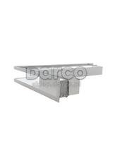 Kratka V-OPEN-KRVO-L/R-500x700/70-P-ML.B biała (prawa), oklejona filcem z ramką OC