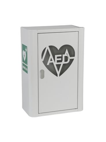 Szafka metalowa na Defibrylator AED z naklejką  ML.B ( BIAŁA)