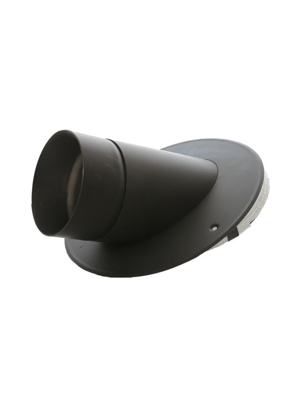 Wkładka kątowa 45st WKK-CS150/180/45-CZ (ML) z rurą i rozetą