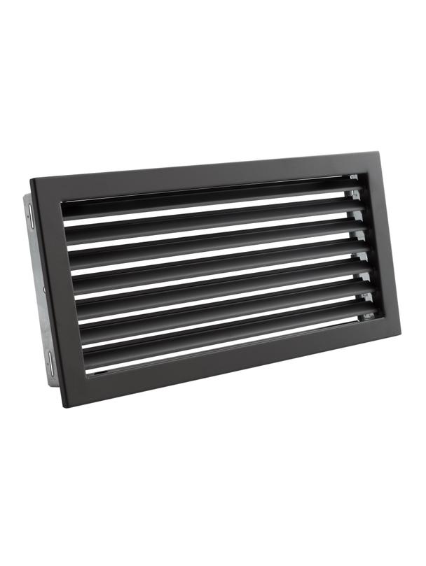 Kratka VENTLAB KRVZS450x220-ML.CZ z żaluzją STAŁĄ czarna