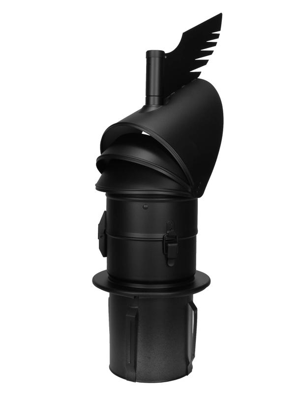 Rotowent DRAGON RO150CH-DR-PTU-ML.RAL9005 CZARNY (1.4404)