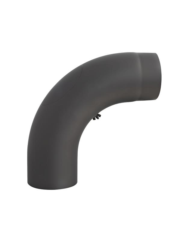 Kolano gięte KGR120/90-CZ2/N (ML) niskie z rewizją