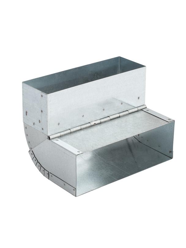 Kolano prostokątne nastawne KSSN200x50/45-90-OC (ściana-strop)