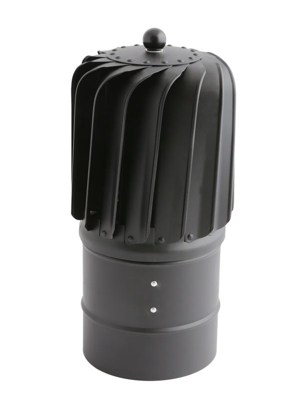 Turbowent TULIPAN TU150ML-T-B-S - RAL9005 (CZARNY)