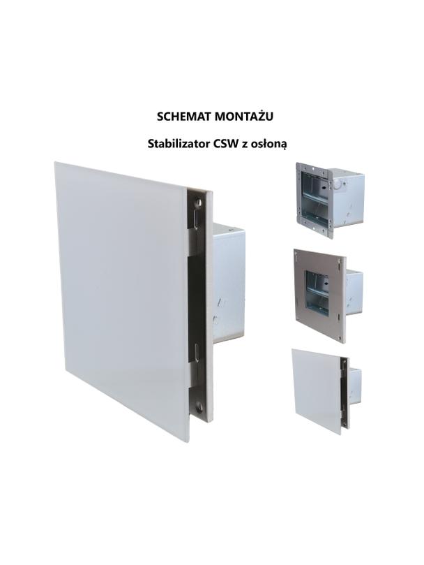 Osłona CSW2-SZ szkło białe do stabilizatora wentylacji - CSW2