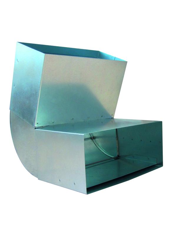 Kolano prostokątne nastawne KSSN200x90/0-110-OC (ściana-strop)