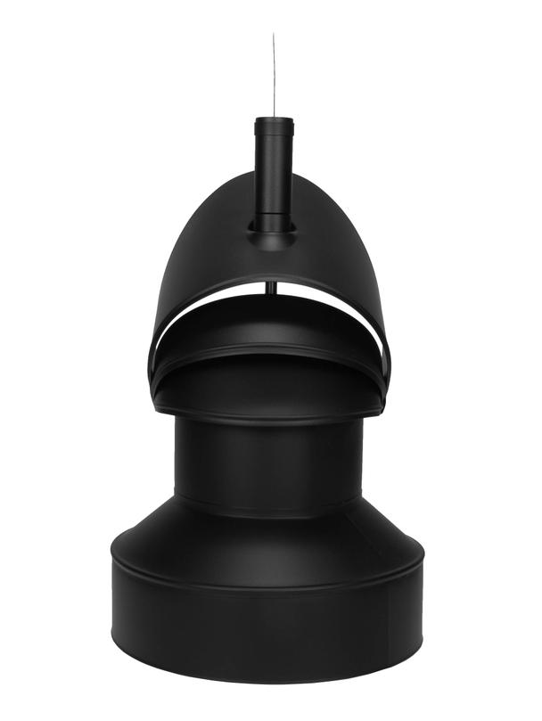 Rotowent DRAGON RO150CH-DR-B-K-ML.RAL9005 CZARNY (1.4404)