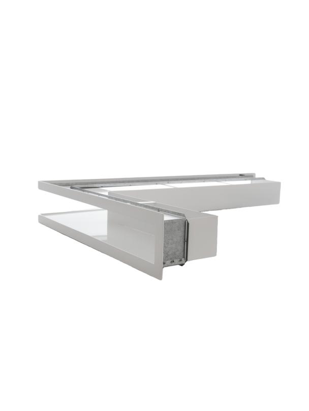 Kratka V-OPEN-KRVO-L/R-500x700/100-P-ML.B biała (prawa), oklejona filcem z ramką OC