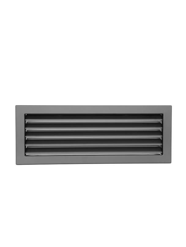 Kratka VENTLAB KRVZS450x170-ML.CZ z żaluzją STAŁĄ czarna