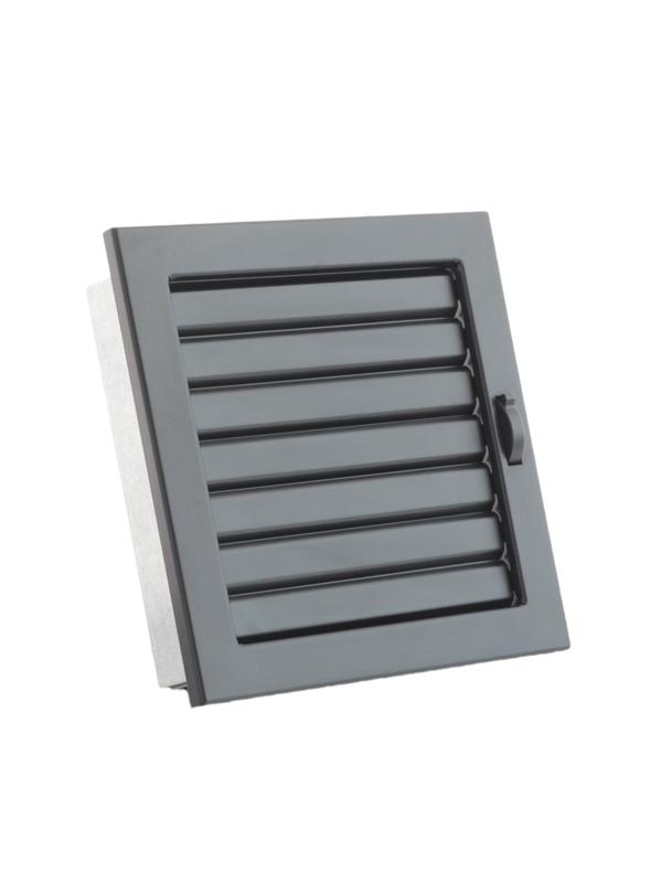 Kratka VENTLAB KRVZ220x220-ML.CZ z żaluzją czarna