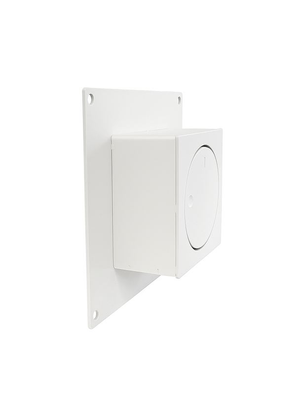 Pokrętło szybra do zabudowy kwadrat SZKŻ-REG-KW-ML-B (białe)