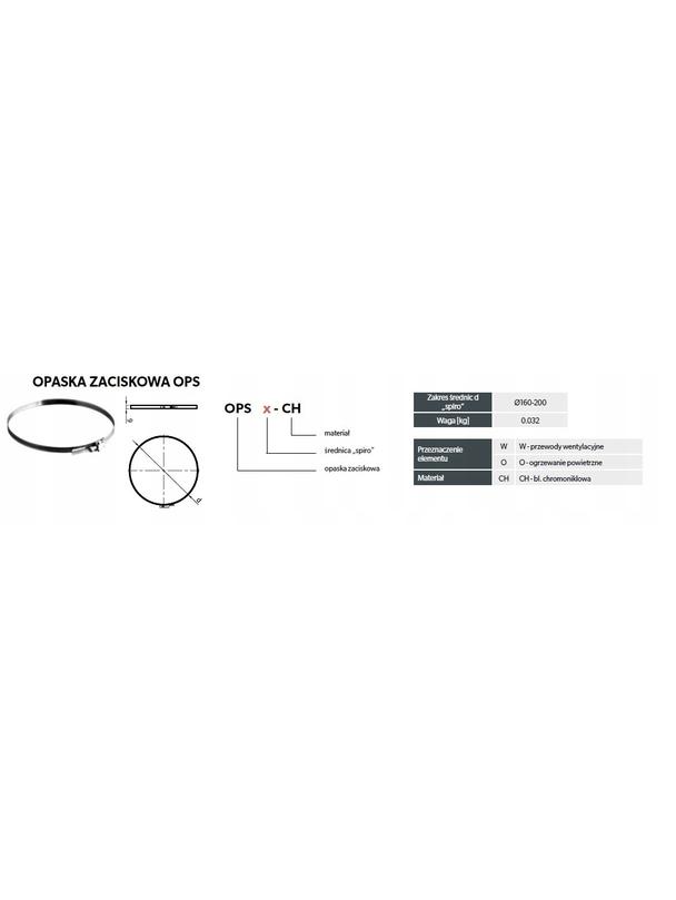Opaska zaciskowa OPS160-200-CH