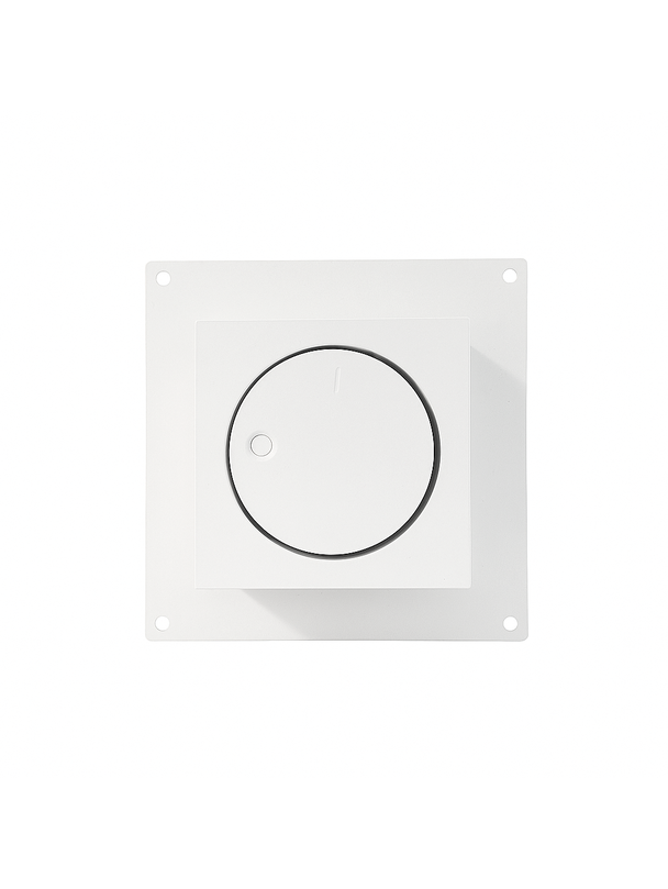Pokrętło szybra do zabudowy kwadrat SZKŻ-REG-KW-ML-B (białe)
