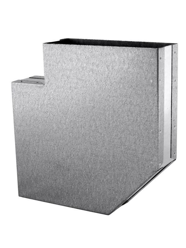 Kolano prostokątne KL200x90/90-OC