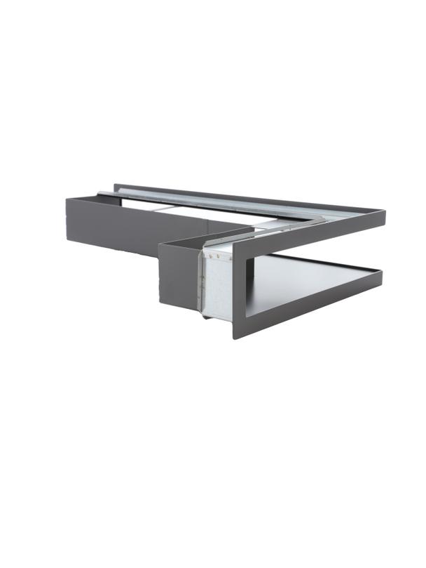 Kratka V-OPEN-KRVO-L/R-500x300/100-L-ML.CZ czarna (lewa), oklejona filcem z ramką OC