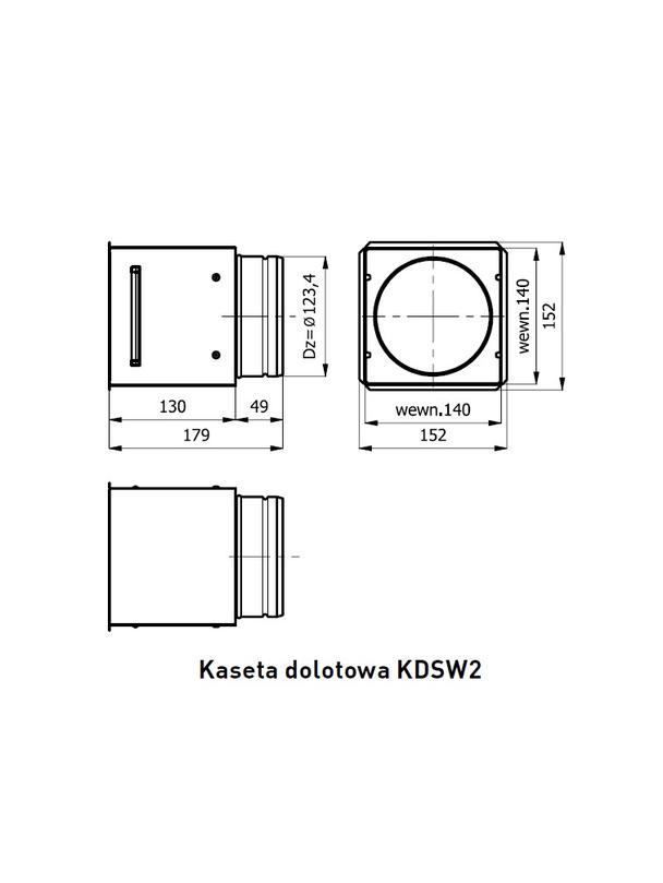 Kaseta dolotowa stabilizator wentylacji KDSW2/fi125-OC