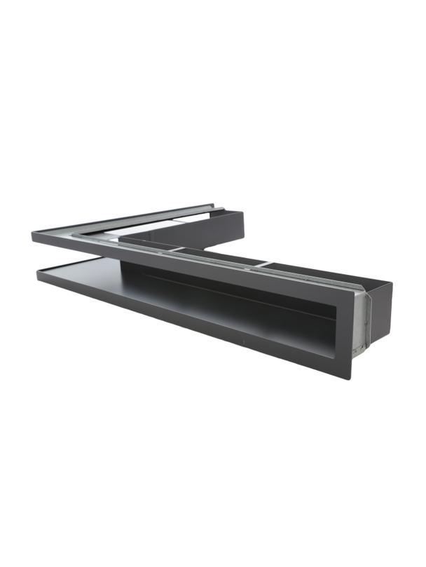 Kratka V-OPEN-KRVO-L/R-700x500/70-L-ML.CZ czarna (lewa), oklejona filcem z ramką OC