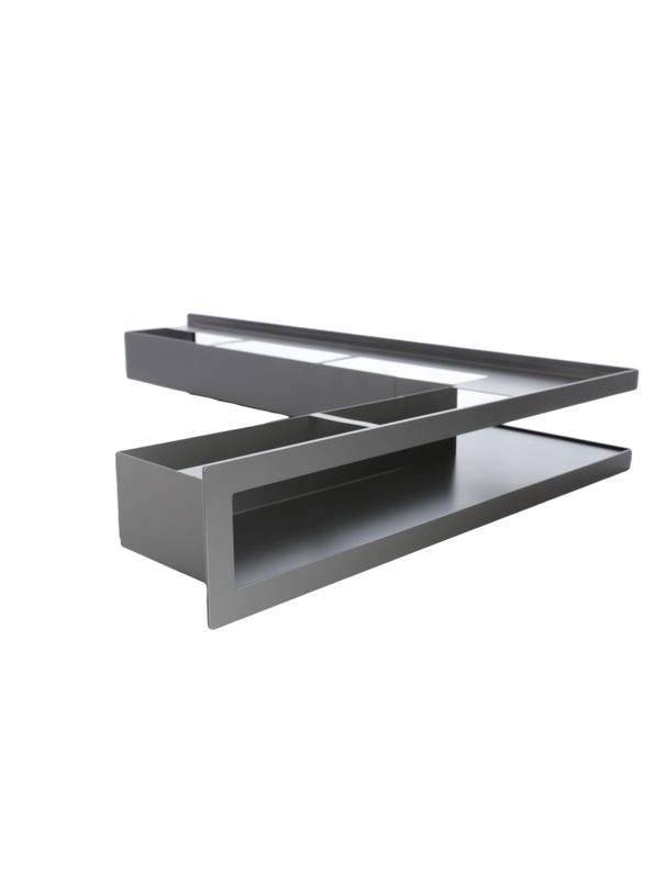 Kratka V-OPEN-KRVO-L-700x500/100-L-ML.CZ czarna (lewa)