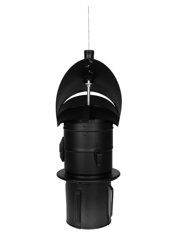 Rotowent DRAGON RO200CH-DR-PTU-ML.RAL9005 CZARNY (1.4404)