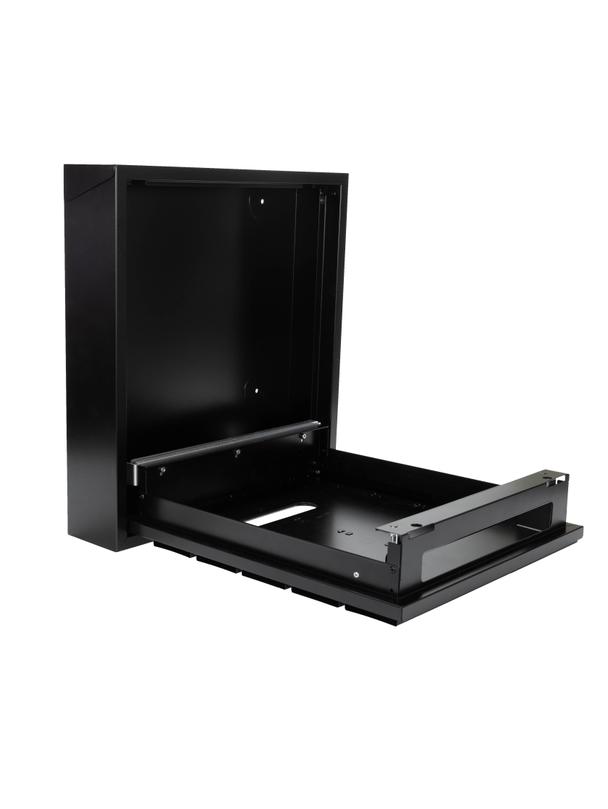 Skrzynka na listy BSL-3-CZ-W - WĄSKI MODUŁ CZARNA - wizjer i kluczyk z przodu