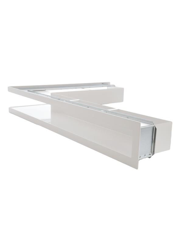 Kratka V-OPEN-KRVO-L/R-700x500/100-L-ML.B biała (lewa), oklejona filcem z ramką OC