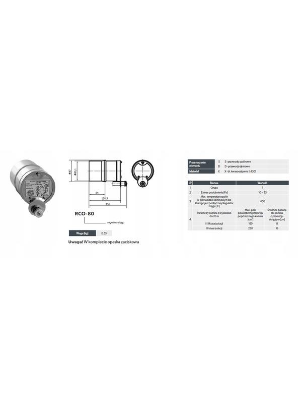 Regulator ciągu RCO-80 (fi080)