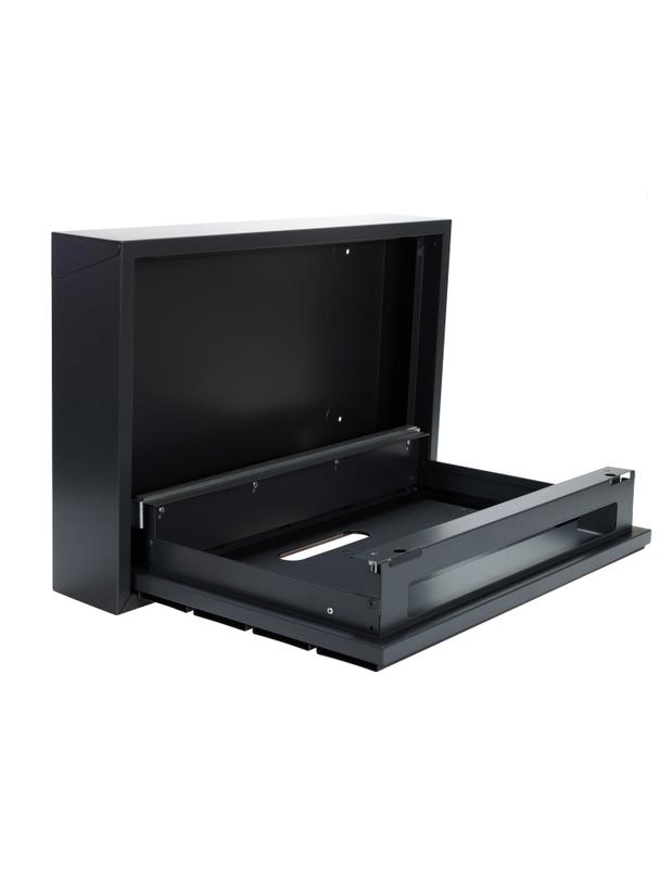 Skrzynka na listy BSL-1-RAL7021-U - UNIWERSALNA (RAL7021)- wizjer i kluczyk z przodu