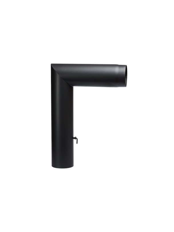 Kolano stałe WYSOKIE 2 segmentowe szlifowane z szybrem i rewizją KSrs-II-150/90-CZ2